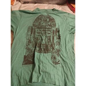 Star Wars The Last Jedi Movie Promo Unique Print‎ Green Large T Shirt